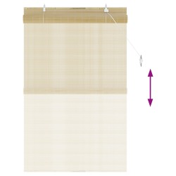 Store enrouleur Naturel 90 x 160 cm Bambou 641183641183