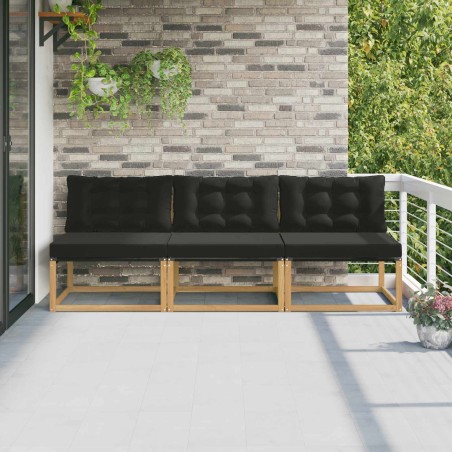 Sofa de milieu extérieur Bois d'acacia massif et Textilène 641184641184