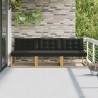 Sofa de milieu extérieur Bois d'acacia massif et Textilène 641184641184