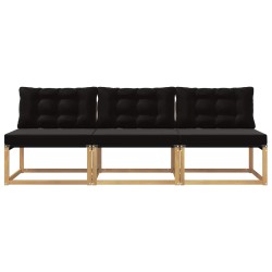 Sofa de milieu extérieur Bois d'acacia massif et Textilène 641184641184