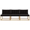 Sofa de milieu extérieur Bois d'acacia massif et Textilène 641184641184
