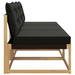 Sofa de milieu extérieur Bois d'acacia massif et Textilène 641184641184