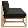 Sofa de milieu extérieur Bois d'acacia massif et Textilène 641184641184