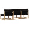 Sofa de milieu extérieur Bois d'acacia massif et Textilène 641184641184
