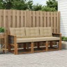 Ensemble de canapés d'extérieur 3 pcs Naturel et Beige 641200641200