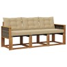 Ensemble de canapés d'extérieur 3 pcs Naturel et Beige 641200641200