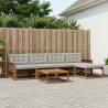 Ensemble de canapés d'extérieur 6 pcs Naturel et gris clair 641202641202