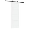Porte coulissante Blanc et noir 83 x 232 cm Bois de pin massif 641206641206