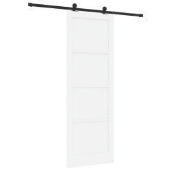 Porte coulissante Blanc et noir 83 x 232 cm Bois de pin massif 641206641206