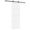 Porte coulissante Blanc et noir 83 x 232 cm Bois de pin massif 641206641206