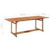 Table à dîner de jardin 220x90x75 cm Bois d'acacia massif 641208641208
