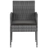 Ensemble à manger d'extérieur 7 pcs Résine tressée Gris 641209641209