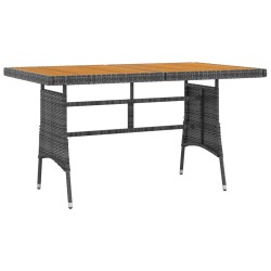 Ensemble à manger d'extérieur 7 pcs Résine tressée Gris 641209641209