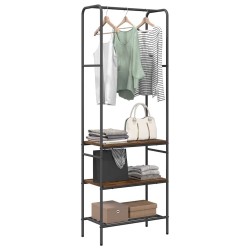 Porte-vêtements Chêne fumé 60 x 30 x 171 cm Bois d'ingénierie 641210641210