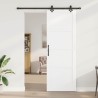 Porte coulissante Blanc et noir 83 x 232 cm Bois de pin massif 641211641211