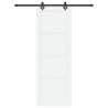 Porte coulissante Blanc et noir 83 x 232 cm Bois de pin massif 641211641211