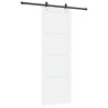 Porte coulissante Blanc et noir 83 x 232 cm Bois de pin massif 641211641211