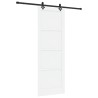 Porte coulissante Blanc et noir 83 x 232 cm Bois de pin massif 641212641212