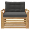 Canapé d’extérieur Polyester Blanc 641213641213