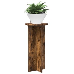 Support de Plante 2 pcs Chêne fumé 29,5 x 29,5 x 60 cm 641214641214