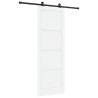 Porte coulissante Blanc et noir 83 x 232 cm Bois de pin massif 641215641215