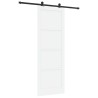 Porte coulissante Blanc et noir 83 x 232 cm Bois de pin massif 641215641215