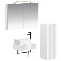 Ensemble d'armoire de salle de bain 4 pcs Blanc 641218641218
