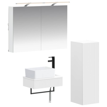 Ensemble d'armoire de salle de bain 4 pcs Blanc 641218641218