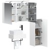 Ensemble d'armoire de salle de bain 4 pcs Blanc 641218641218