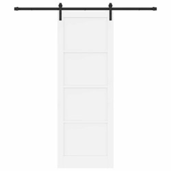 Porte coulissante Blanc 83 x 232 cm Bois de pin massif 641219641219