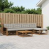 Ensemble de canapés d'extérieur 6 pcs Naturel et gris clair 641224641224