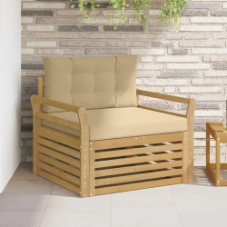 Canapé d’extérieur Polyester Blanc 641228641228