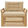 Canapé d’extérieur Polyester Blanc 641228641228