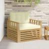 Canapé d’extérieur Polyester Blanc et crème 641229641229