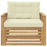 Canapé d’extérieur Polyester Blanc et crème 641229641229