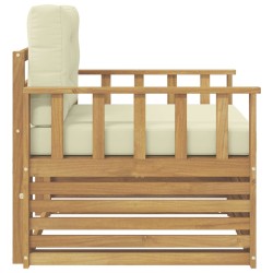 Canapé d’extérieur Polyester Blanc et crème 641229641229