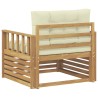 Canapé d’extérieur Polyester Blanc et crème 641229641229