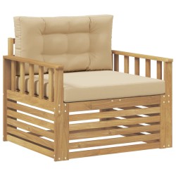 Canapé d’extérieur Polyester Blanc et beige 641230641230