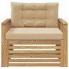 Canapé d’extérieur Polyester Blanc et beige 641230641230