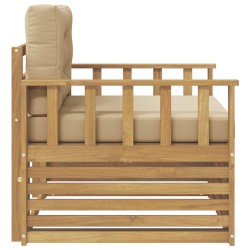 Canapé d’extérieur Polyester Blanc et beige 641230641230