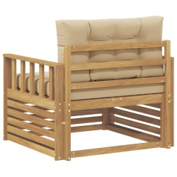 Canapé d’extérieur Polyester Blanc et beige 641230641230