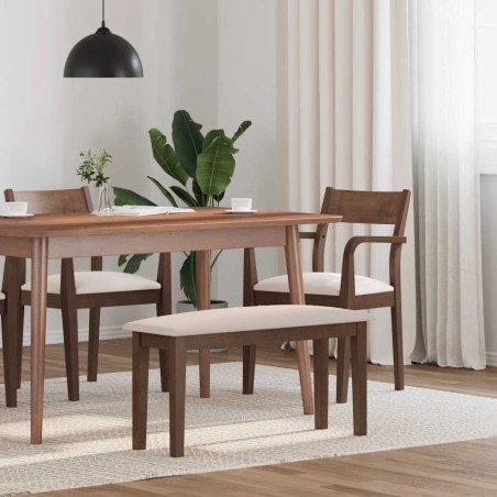 Banc 90 cm marron bois massif caoutchouc 641231641231
