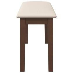Banc 90 cm marron bois massif caoutchouc 641231641231