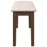 Banc 90 cm marron bois massif caoutchouc 641231641231