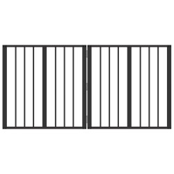 Porte pour chien 2 pcs Noir 60 x 60 cm Acier galvanisé 641232641232