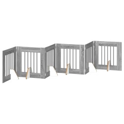 Porte de chien pliable avec supports 6 pcs Sonoma gris 362 cm 641234641234