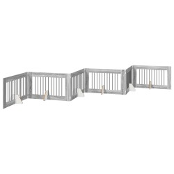 Porte de chien pliable avec supports 6 pcs Sonoma gris 602 cm 641237641237
