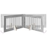 Porte de chien pliable avec supports 6 pcs Sonoma gris 602 cm 641237641237