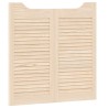 Portes battantes 2 pcs Naturel Bois de pin massif 641242641242