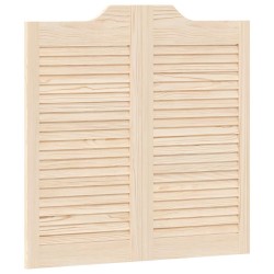 Portes battantes 2 pcs Naturel Bois de pin massif 641242641242